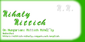 mihaly mittich business card